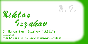 miklos iszakov business card